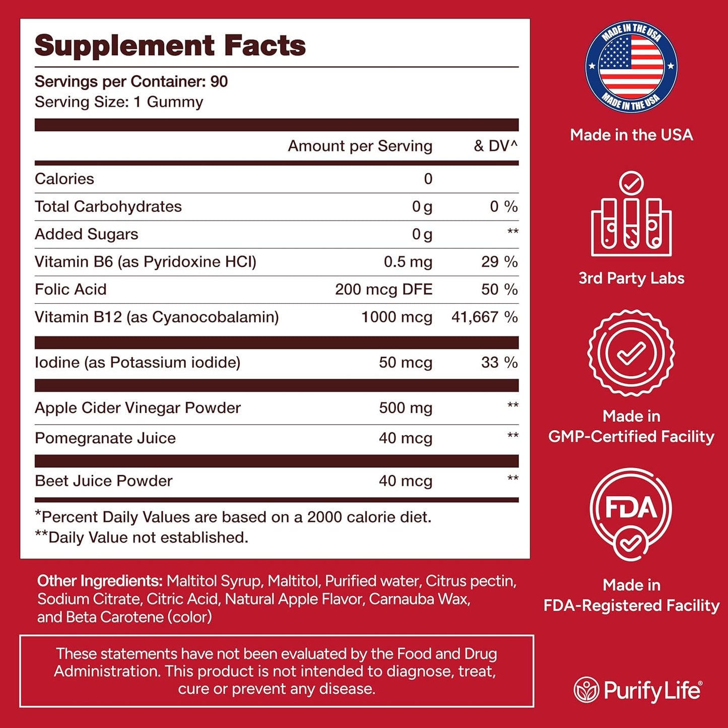 Sugar-Free Apple Cider Vinegar Gummies for Adults (90 Chews) – Unfiltered, Detox ACV Gummies with the Mother for Gut Health, Energy, Digestion & Immune Support – No More Capsules, Pills or Acid Reflux