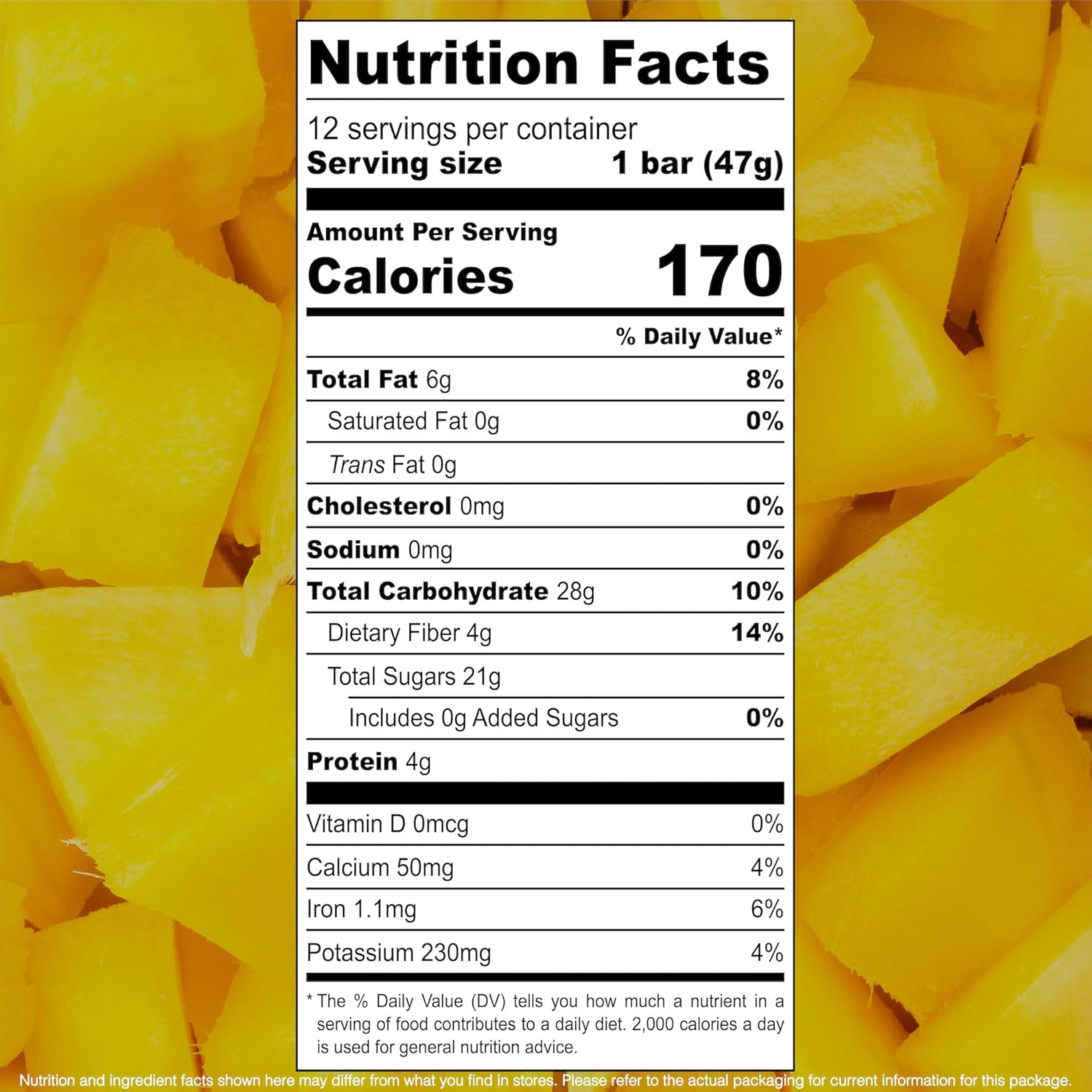 JONESBAR Organic Plant Based Protein Bars | Mango Almond | Fruit & Nut Bar, Kosher, Gluten Free, Paleo Breakfast Bars, School Snacks, Vegan Snack & Healthy Snacks for Adults and Kids (Pack of 12)