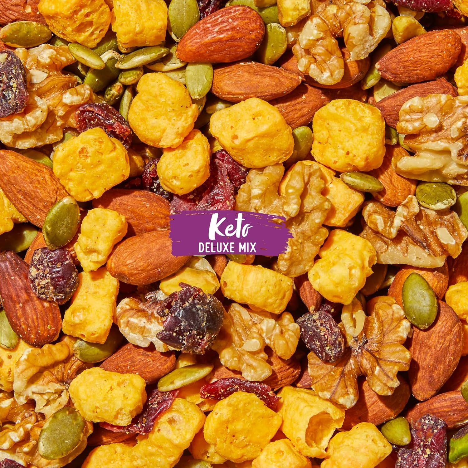 Nature’s Garden Keto Deluxe Mix – Probiotic Cheese Balls, Crunchy Keto Snack, Unsalted Mixed Nuts, Deluxe Mixed Nuts, Keto Snack Mix, All Natural, Heart Healthy Nuts – 24 Oz Bag (Pack of 1)