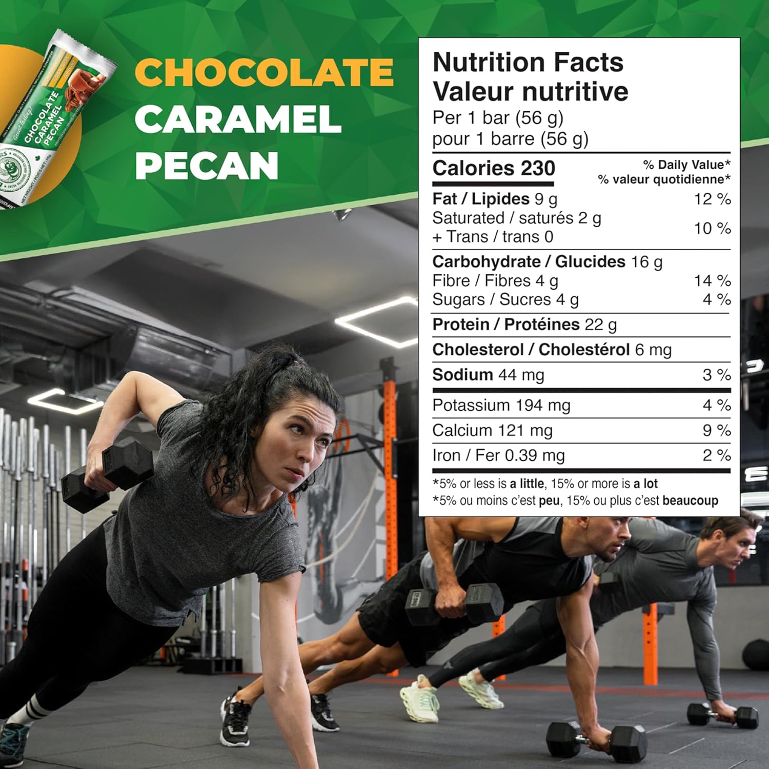 Daryl's Bars, Chocolate Caramel Pecan On the Go Whey Protein Bars, Gluten Free, Low Sugar, 22gr of Protein Snack, Meal Replacement, Pack of 1