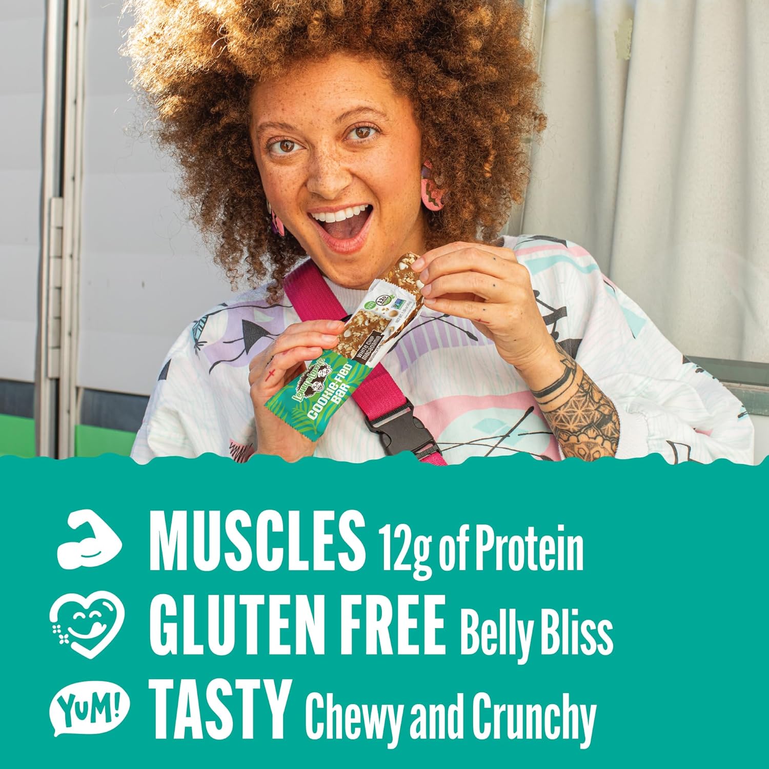 Lenny & Larry's Cookie-fied Protein Bar – White Chip Macadamia Vegan Protein Bars 9x45g – Healthy Snacks with 12g Plant Protein & 5g Fiber – Gluten free Power Bar, Keto Friendly, Non-GMO & Vegan