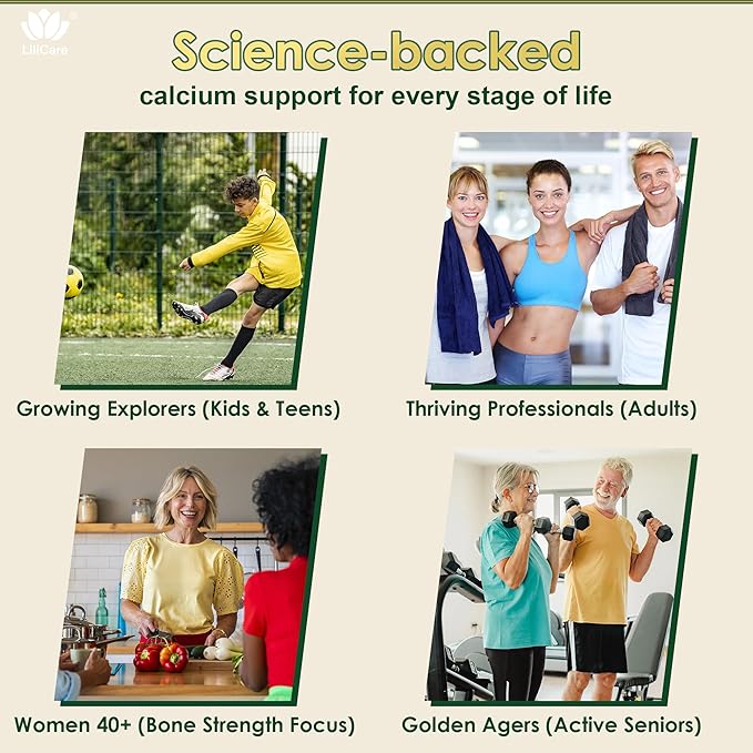 Plant Based Calcium Gummies 600mg with Vitamin D3 K2, Magnesium, Zinc for Bone Strength, Sugar Free Calcium Supplements for Women & Men (Certified Vegan) from Sustainably Organic Red Algae - 60 Counts