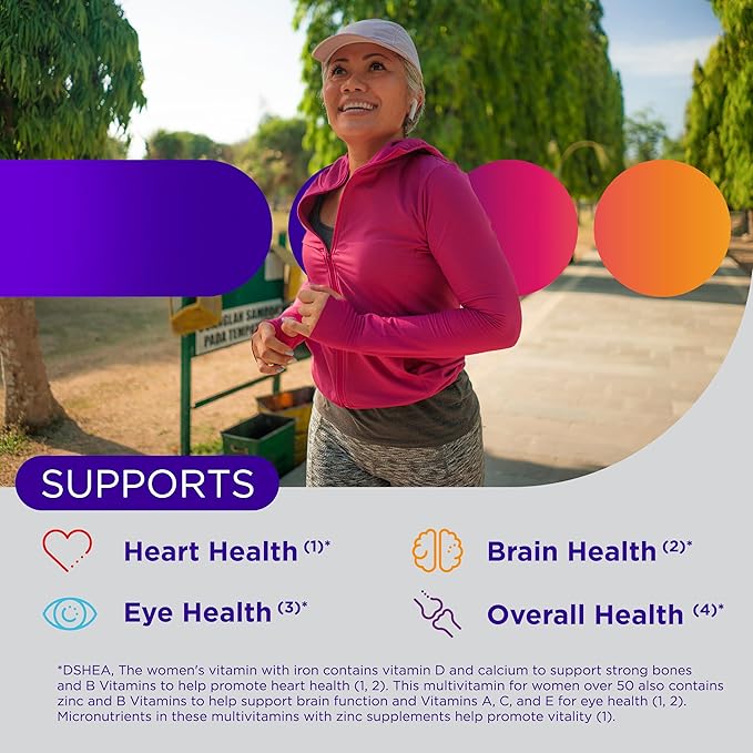 Centrum Silver Women's Multivitamin for Women 50 Plus, Multivitamin/Multimineral Supplement with Vitamin D3, B Vitamins, Non-GMO Ingredients, Supports Memory and Cognition in Older Adults - 200 Ct