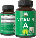 Certified Organic Vitamin A 5000 IU Supplement Capsules High Potency Vitamins. for Adults, Men, Women, Kids. Made with Organic Carrot Juice. Great for Immune, Skin, Eye Support. Non GMO, Vegan Pills