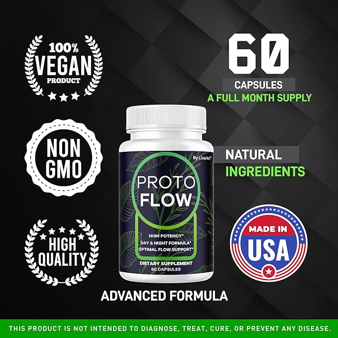 LIVORKA Proto Flow - Proto Flow Support, ProtoFlow, ProtoFlow Reviews, ProtoFlow Formula, Proto Flow Capsules, Proto Flow Supplement, Proto Flow Pills, 60 Capsules for 1 Month