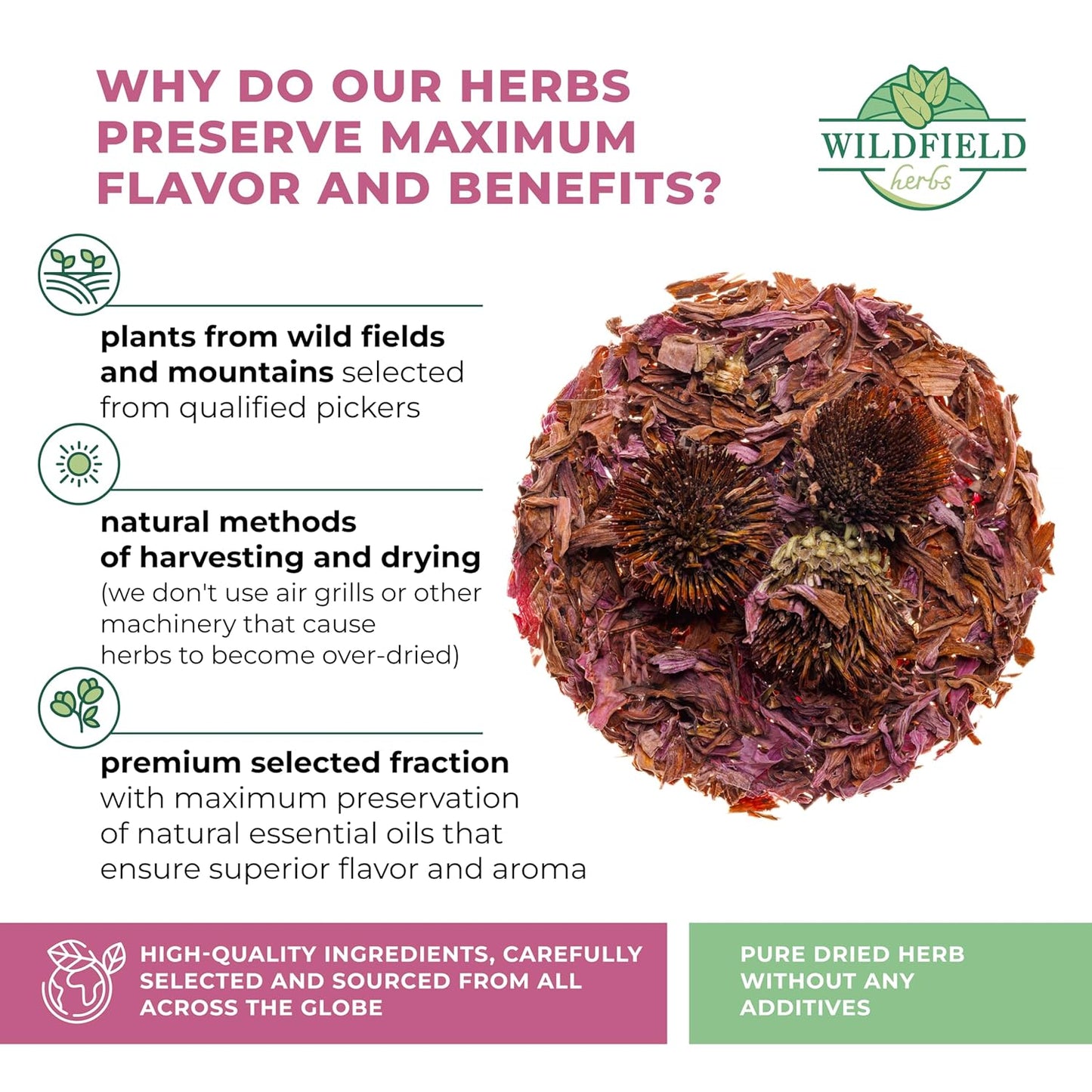 4 oz. Dried Echinacea Herb Herbal Tea (Echinacea purpure) - 113g Equinácea Herb Tea