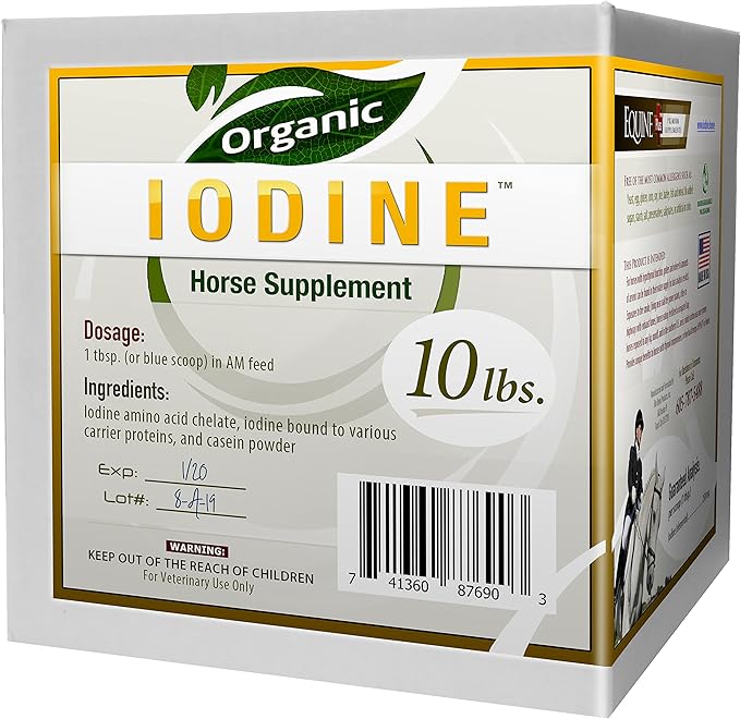Organic Iodine 10 lbs. - Nutritional Supplement for Horses, Animals - w/ 18 Amino Acids