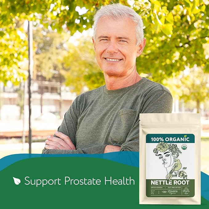 Organic Stinging Nettle Root Tea for Men's Health (4oz.) - Traditionally Used for Male Vitality & Overall Wellness — Make Herbal Infusions, Extracts, Tinctures, Oils — Té de Raíz de Ortiga Supports Prostate Health, Hormonal Balance & Energy - Make Herb...