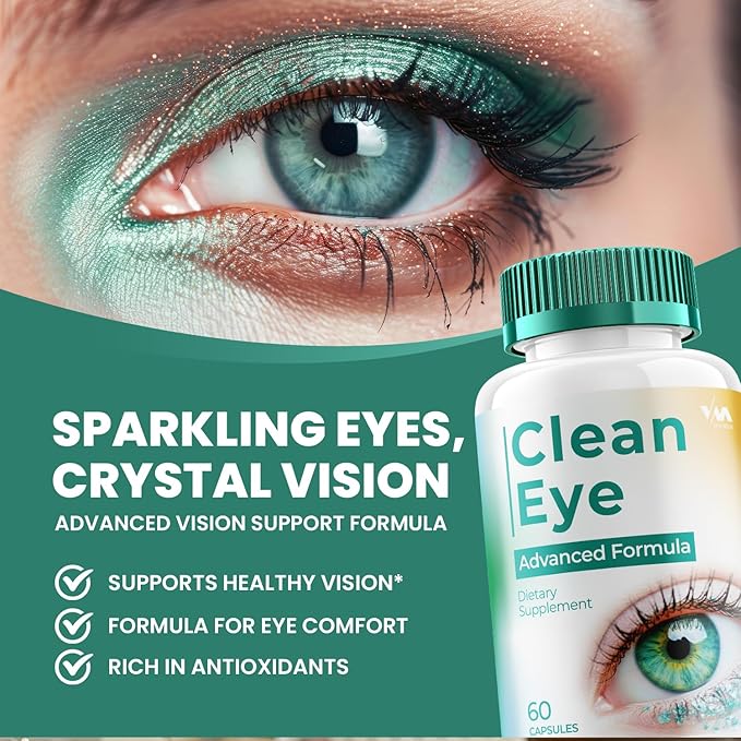 (2 Pack) Clean Eye Advanced Formula Pills, CleanEye Supplement, Overall Wellness, Maximum Strength (120 Capsules)