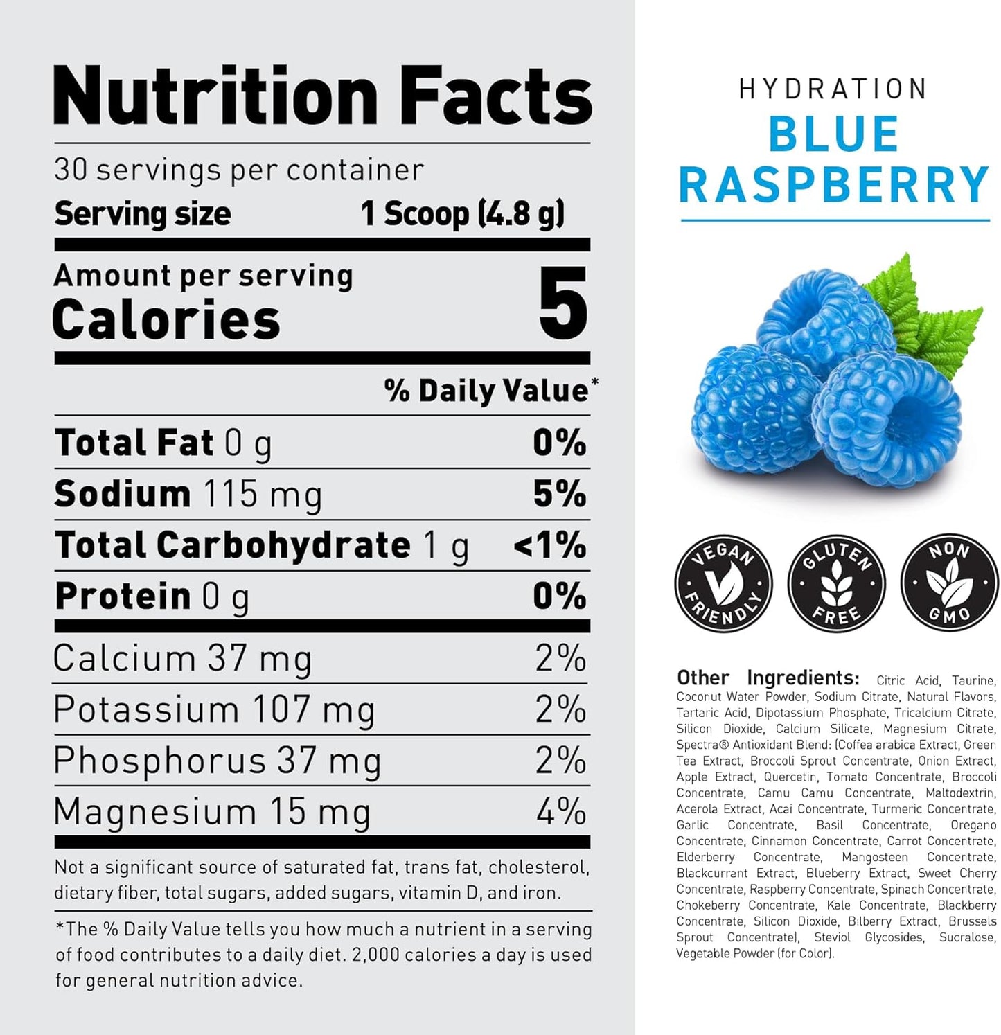 Kaged Daily Hydration | Sugar Free Electrolyte Powder Drink Mix for Men and Women | 30 Servings