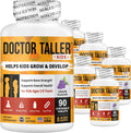 Doctor Taller Kids - Support Bone Strength with Multivitamins, Multiminerals, Calcium Bone Health Formula for Kids Ages 2 to 9 - Grape Flavor - Helps Children Grow Stronger - 6 Pack | 9 Months Supply