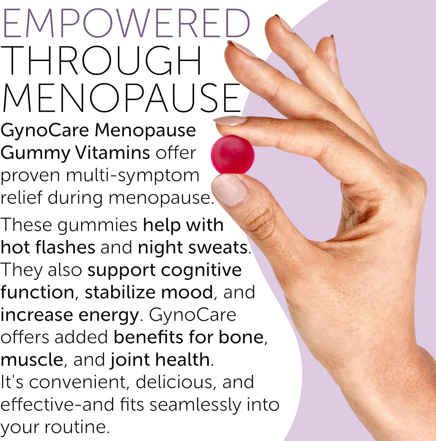 Menopause Supplements for Women | Menopause Gummy Vitamins | Relief for Hot Flashes, Night Sweats & Mood Swings | Helps Sleep Disruptions & Brain Function | 60 Vegan Gummies
