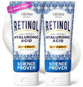 LilyAna Naturals Retinol Cream - Anti-Aging Moisturizer for Face & Neck, Made in USA, Wrinkle Reduction - 1.7oz, 2 Pack