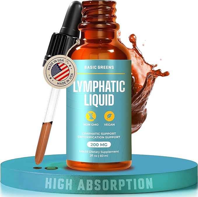 Lymphatic Support Liquid – Natural Immune Booster for Lymphatic Drainage, Fluid Balance, and Daily Cleanse, Easy - Absorb Liquid Formula for Wellness Support, 2 Fl Oz