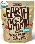 EarthChimp Organic Vegan Protein Powder - with Probiotics - Non GMO, Dairy Free, Non Whey, Plant Based Protein Powder for Women and Men, Gluten Free - 52 Servings, 64 Oz (Chocolate)