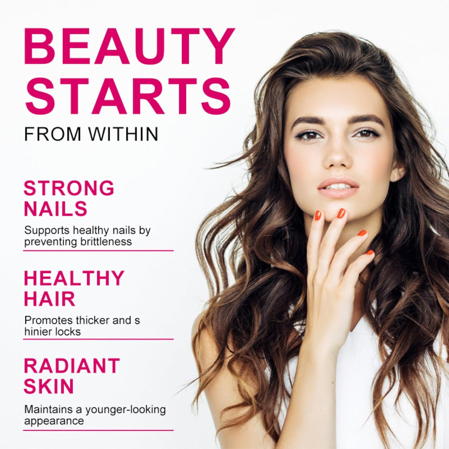 Multi Collagen Complex 200MG + Biotin 3000MCG + Vitamin C 50MG - Promotes Healthy Hair, Beautiful Skin, and Nail Support! 120 Capsules, 60 Day Supply