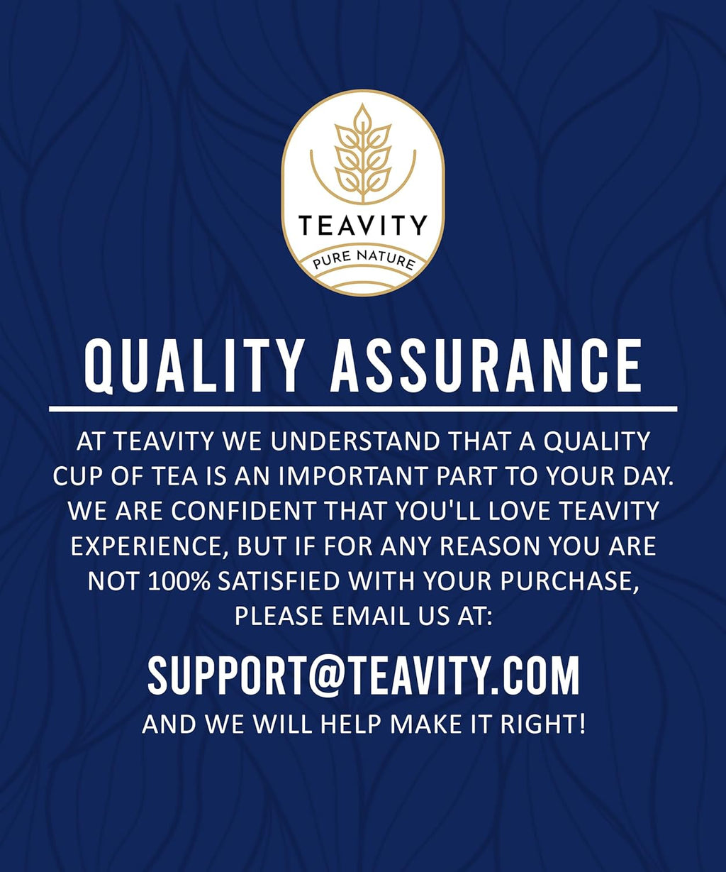 Teavity Organic Mental Focus Tea Pods (24 Count) - Moringa, Peppermint, Holy Basil & Turmeric - Naturally Decaf - Keurig Compatible