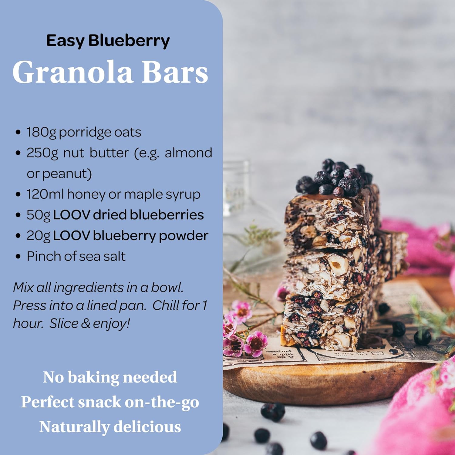 LOOV Organic Wild Blueberry Powder - 41-Day Supply, 8.8 Oz, Good for Smoothie & Breakfast, Freeze-Dried, from Northern Europe, No Added Sugar