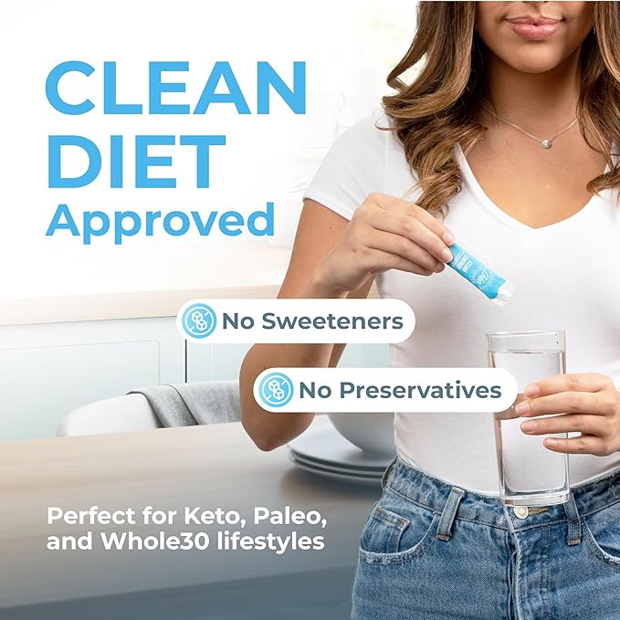 Curly's Clean Energy Caffeine & Electrolyte Sticks - Energize Your Favorite Drink - Keto, Paleo & Whole 30 Friendly - All Natural - No Sugar, No Calories, Non-GMO - 30 Flavorless Liquid Stick Packs
