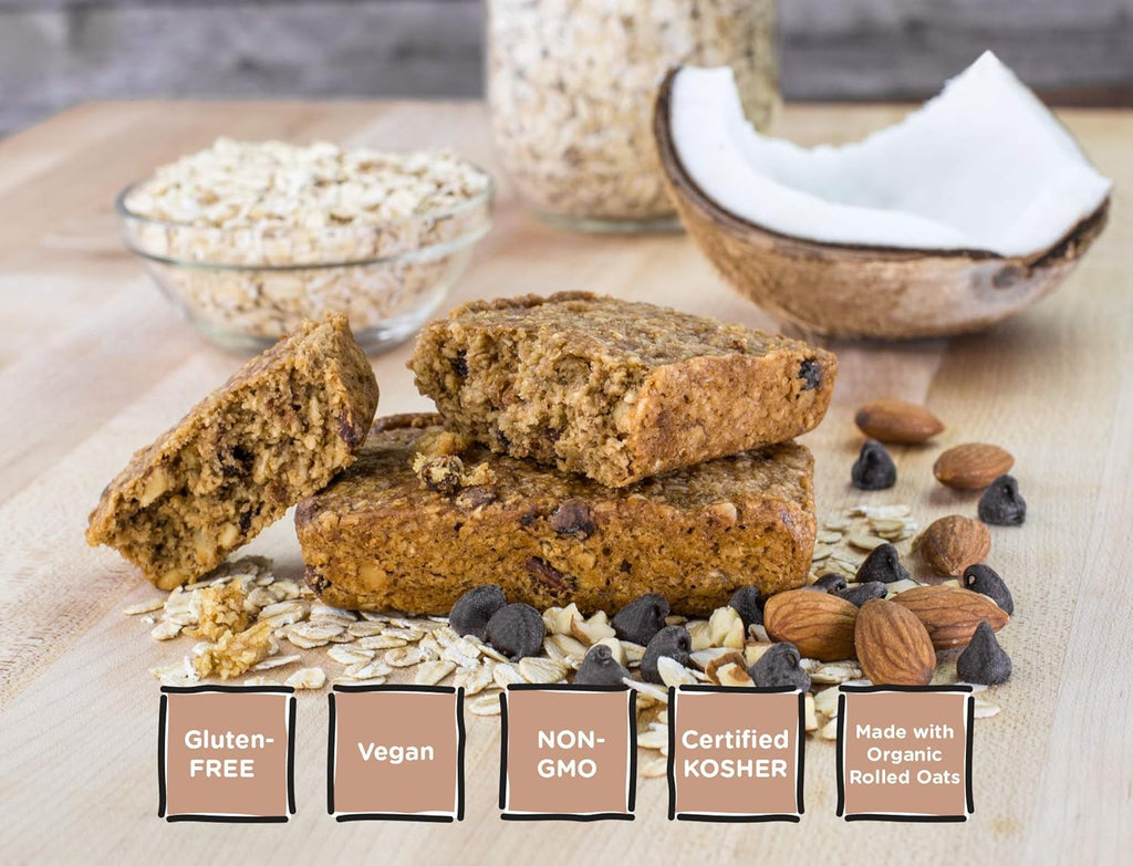 Bobo's Coconut Almond Chocolate Chip Oat Bars, Gluten Free, Non-GMO, Whole Grain Oats, Pack of 12 | Snack Bars | On-the-Go | Made with Simple Ingredients