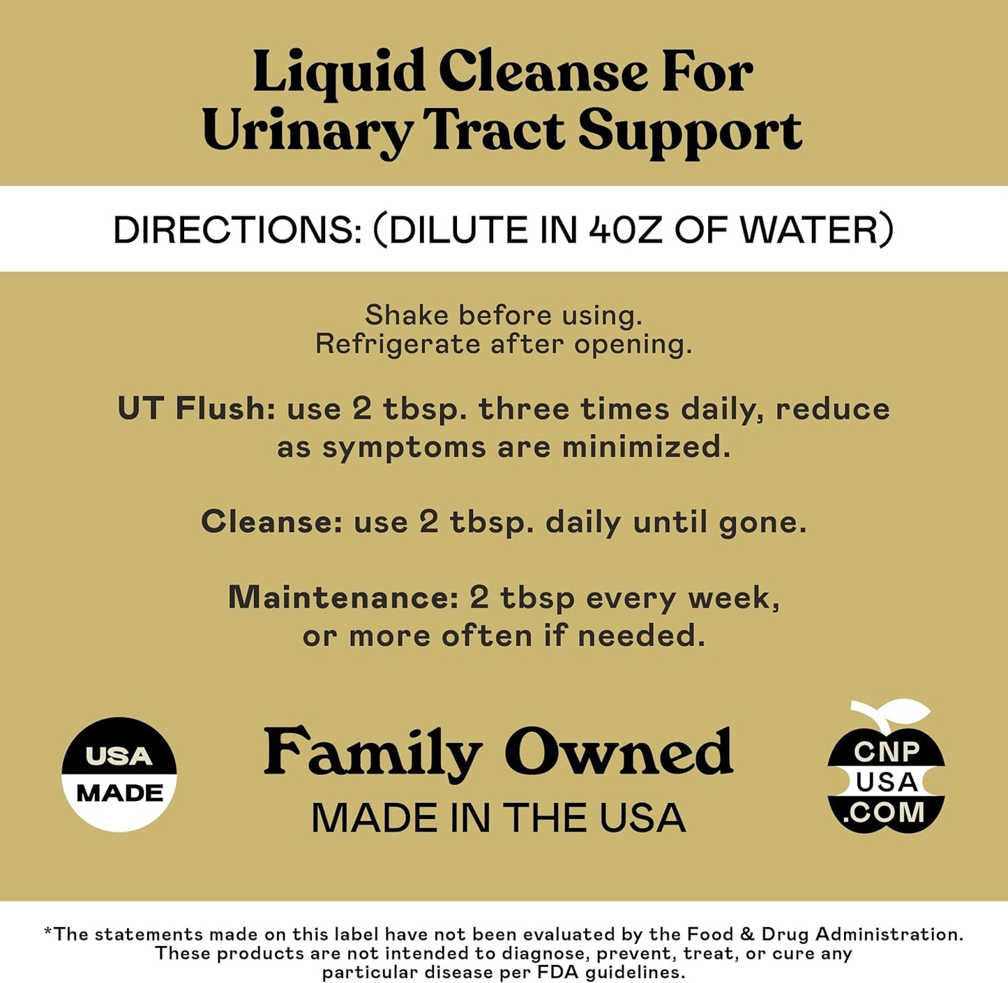 Complete Natural Urinary Tract Complete 8oz - Liquid Supplement for Urinary Tract Health with Organic Cranberry, D-Mannose, Beet Root, Fennel Seed, and Turmeric
