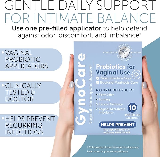 Vaginal Probiotics for Women | Feminine Care | pH Balance for Women | Yeast Infection Care | Bacterial Vaginosis Treatment | Defense Against Burning and Excess Discharge | 10 Pre-Filled Applicators