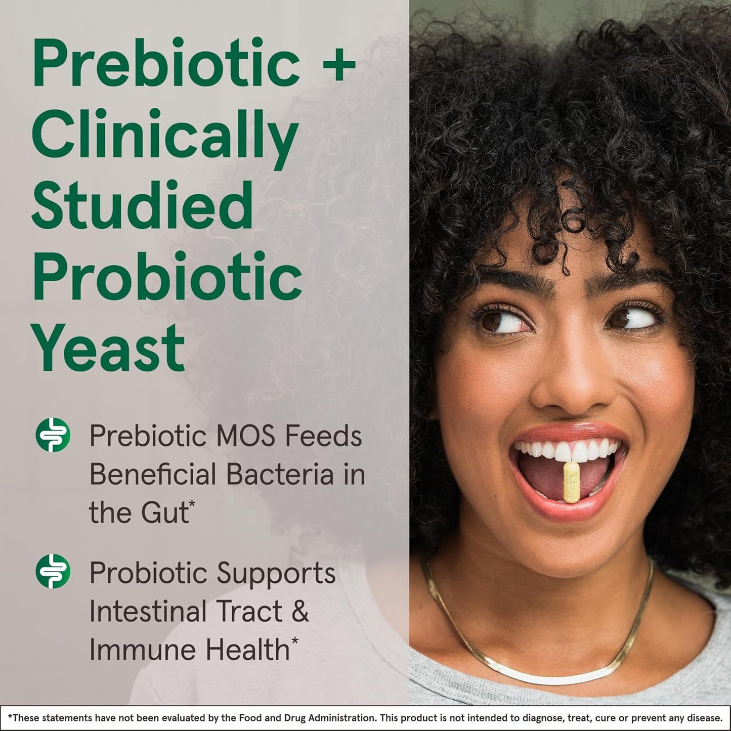 Jarrow Formulas Saccharomyces Boulardii Probiotics + MOS 5 Billion CFU Probiotic Yeast for Intestinal Health Support, Gut Health Supplements for Women and Men, 90 Veggie Capsules, 90 Day Supply