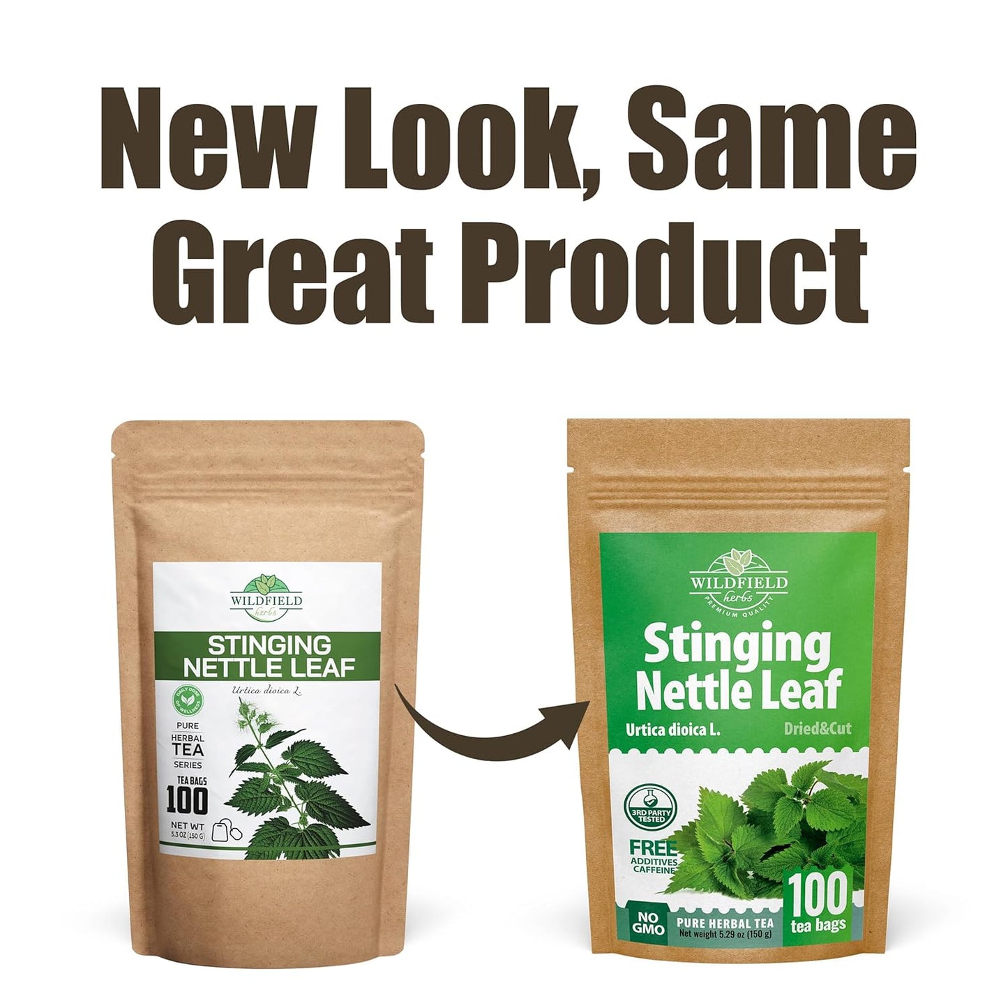 100 Bags Nettle Leaf Tea Ortiga Dried Nettle Herb Planta Bulk (Urtica Dioica) - 100 Count 1.5g Tea Bags Herb Hojas De Ortiga