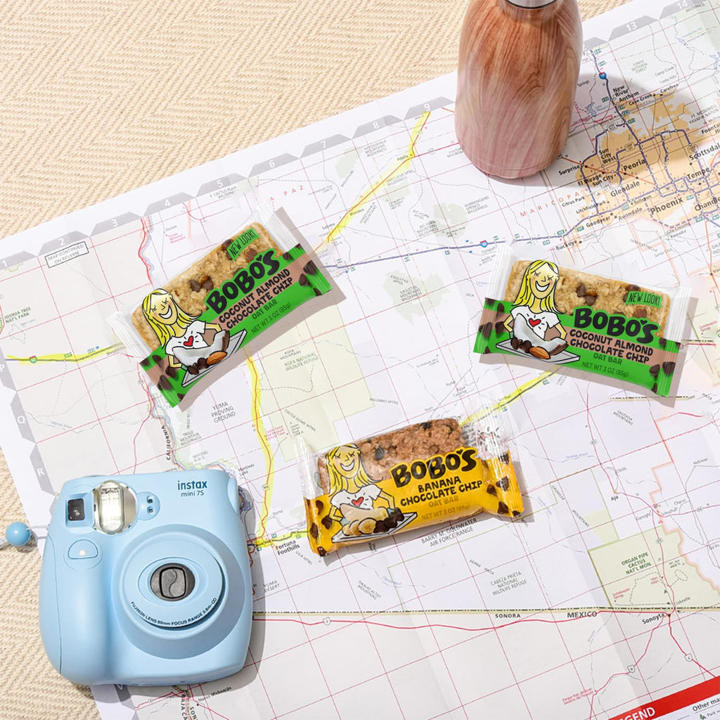 Bobo's Coconut Almond Chocolate Chip Oat Bars, Gluten Free, Non-GMO, Whole Grain Oats, Pack of 12 | Snack Bars | On-the-Go | Made with Simple Ingredients