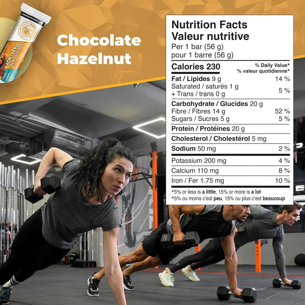Daryl's Bars, Chocolate Hazelnut On the Go Whey Protein Bars, Gluten Free, 20gr of Protein Snack, Meal Replacement, Pack of 1