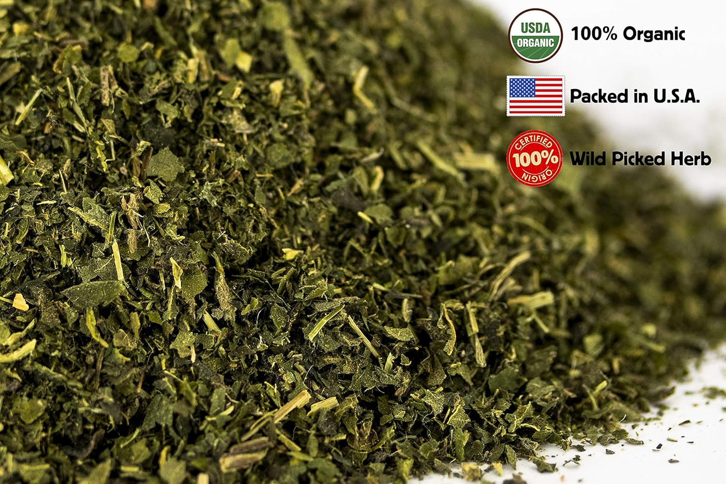 Nettle Tea - 8Oz (REAL WILD HARVEST) | 100% USDA Certified ORGANIC | Loose Leaf (Urtica Dioica aka Stinging Nettle) Cut & Sifted