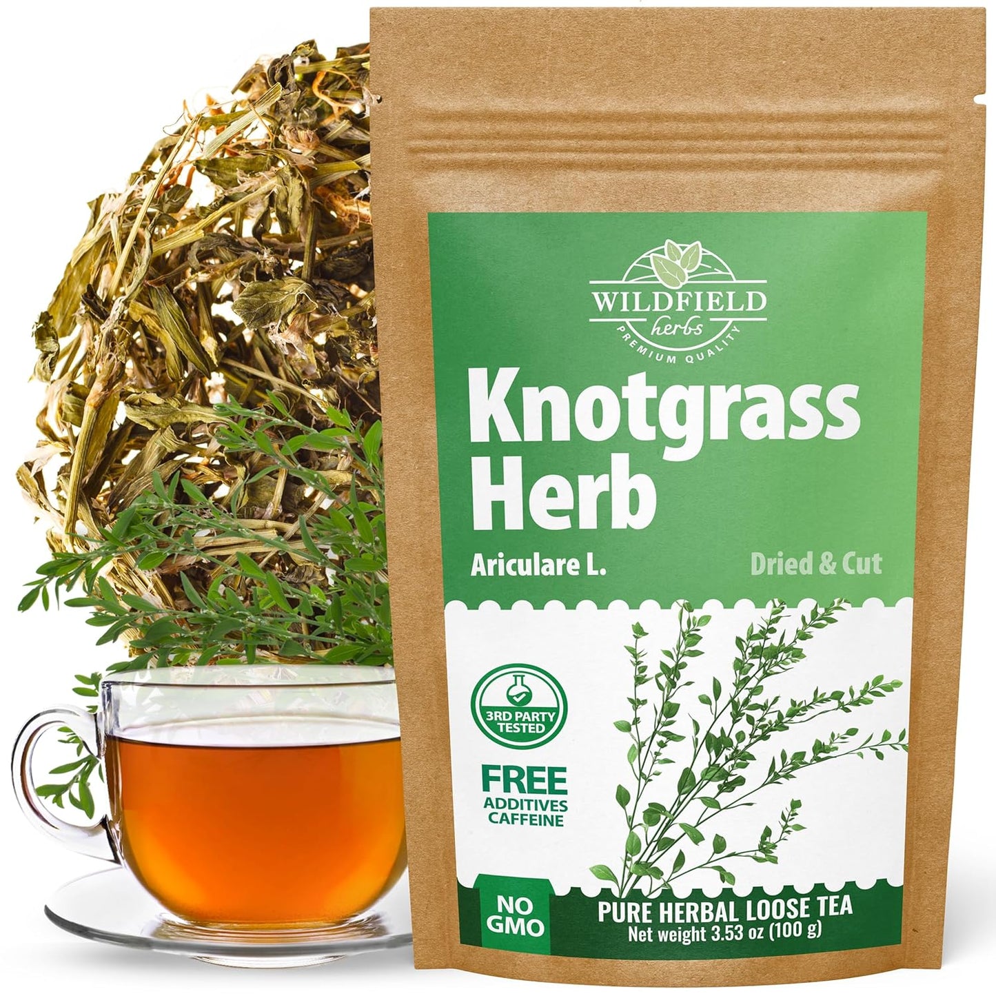 3.5 oz. Common Knotgrass Herbal Tea (Polygonum Aviculare) - 100g Pigweed Herb Tea