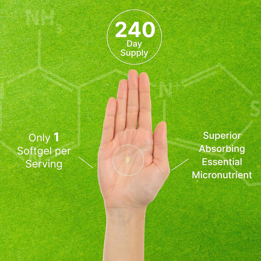 DEAL SUPPLEMENT Vitamin K2 MK-7 200mcg Per Serving, 240 Coconut Oil Softgels | Easily Absorbed Menaquinone-7 Form | Bone, Joint, & Immune Support – Non-GMO