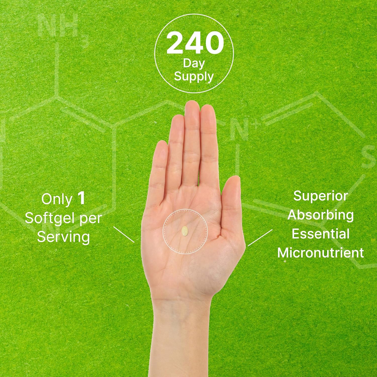 DEAL SUPPLEMENT Vitamin K2 MK-7 200mcg Per Serving, 240 Coconut Oil Softgels | Easily Absorbed Menaquinone-7 Form | Bone, Joint, & Immune Support – Non-GMO