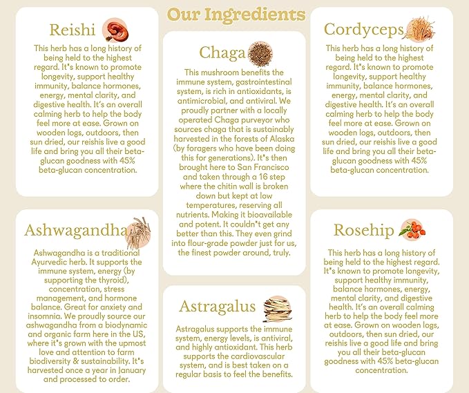 Goldmine Adaptogens Superfoods | Reishi Organic Mushroom Powder | Adaptogen Stress Support & Daily Balance Blend (227 Grams, Pouch)