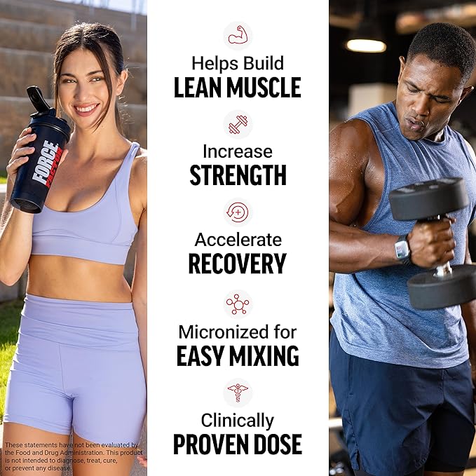 Force Factor Creatine Monohydrate Gummies, 5g Dose for Men & Women to Support Muscle, Strength, Recovery, Cognitive Health & Memory, Blue Raspberry, 150 Gummies