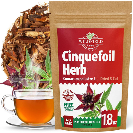 1.8 oz Cinquefoil Herb Dried Five Finger Grass Herb Potentilla Palustris Tea (Comarum Palustre L.) - 50g Sabelnik Herbal Tea