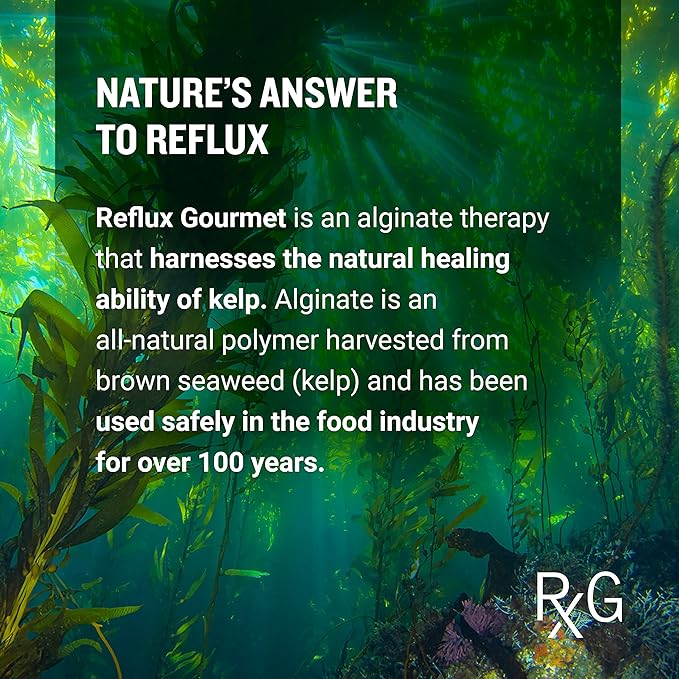 REFLUX GOURMET - Mint Chocolate Rescue All-Natural Alginate Therapy, Acid Reflux, GERD, LPR, Heartburn Relief, Made from All Natural Ingredients Considered Safe for Children and Pregnant Women