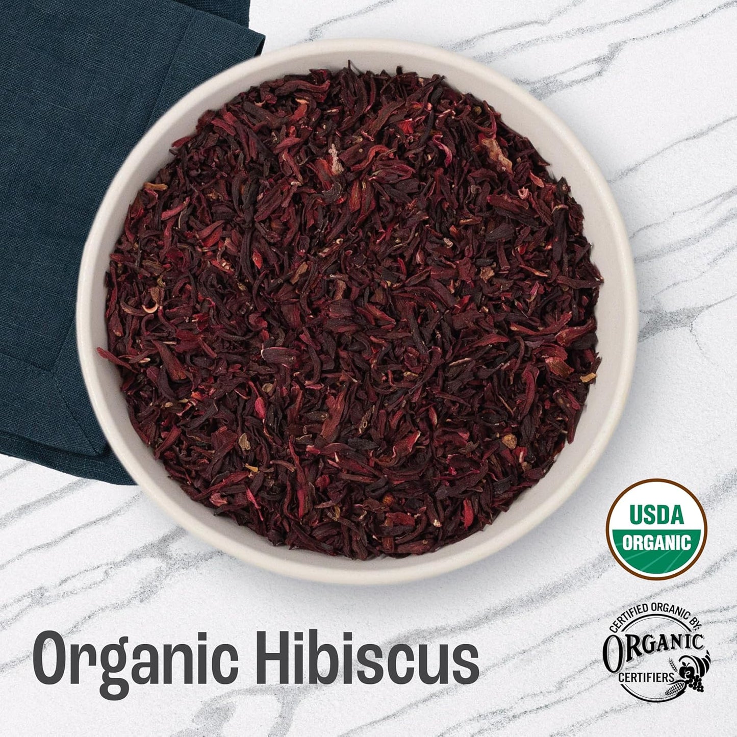 J Mac Botanicals, Certified Organic Hibiscus Flower, loose leaf tea, Flor de Jamaica