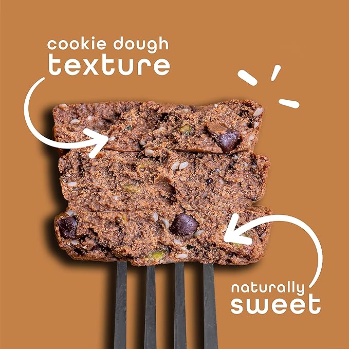 Feel Vegan Protein Bars, Balance, Cordyceps, 15g Protein, Adaptogenic Snack, Organic, Low Carb, Gluten Free, Dairy, Nut, Grain, Soy Free, Cookie Dough, 10 Pack