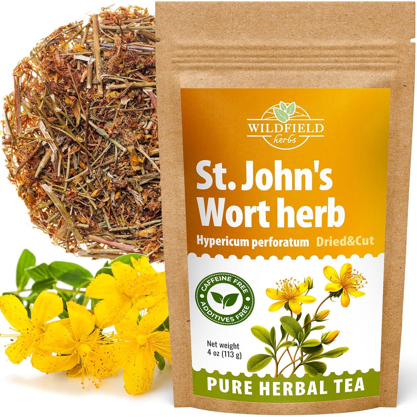 4 oz. St Johns Wort Herb Herbal Tea (Hypericum) - 113g Hierba De San Juan Herb Tea