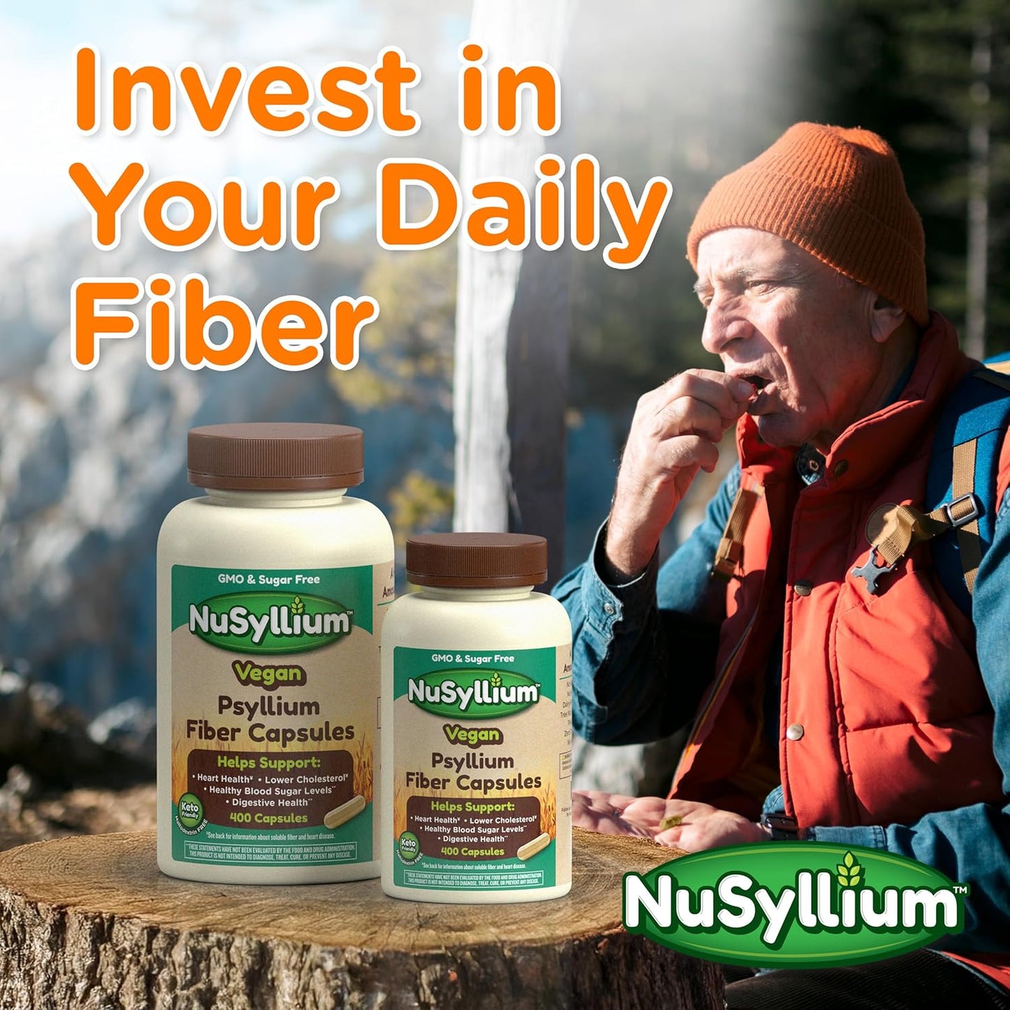 NuSyllium Psyllium Husk Powder USDA Organic, 21 Oz, Dietary Fiber Supplement with Brown Sugar, Helps Promote Digestive Health* Unflavored, 85 Servings