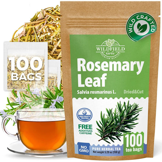100 Bags Rosemary Tea Herbal Tea (Salvia Rosmarinus) - 100 Count 1.5g Bags Rosemary Herb Te De Romero