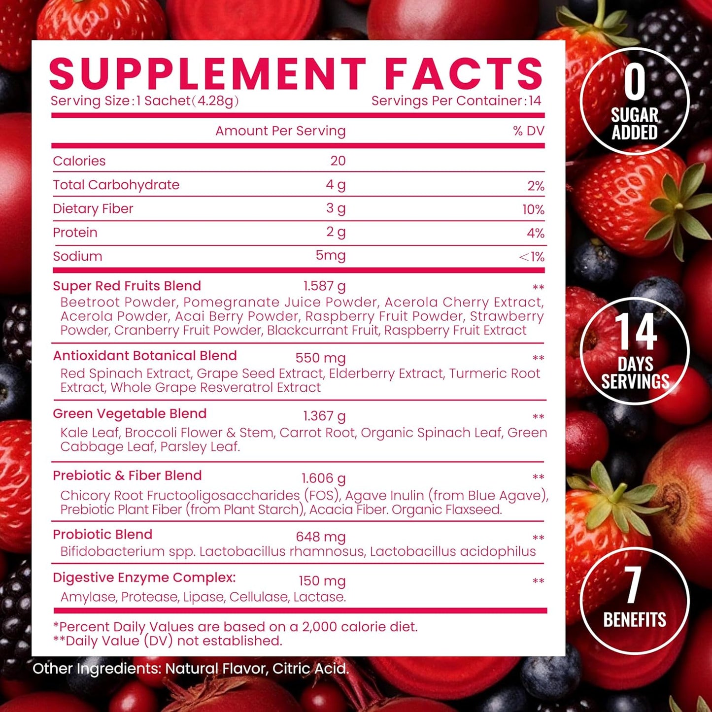 NEWELLME Balance Master Super Reds Beet Root Powder for Smoothies, Baking & Juices – Red Fruits & Greens Blend for Natural Energy & Vegan Red Food Coloring – Mixed Berry Flavor, 28 Pack