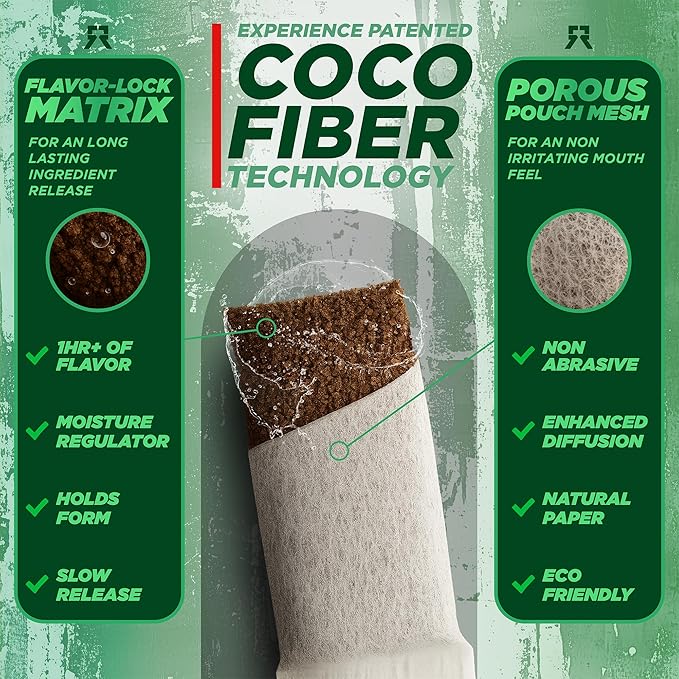 Nootropic Energy Caffeine Pouches (Cool Mint) • 100mg Caffeine • Alpha GPC • Huperzine A & Essential Vitamins • Sugar-Free • Coconut Fiber Technology • 15 Pouches Per Can (Pack of 1)