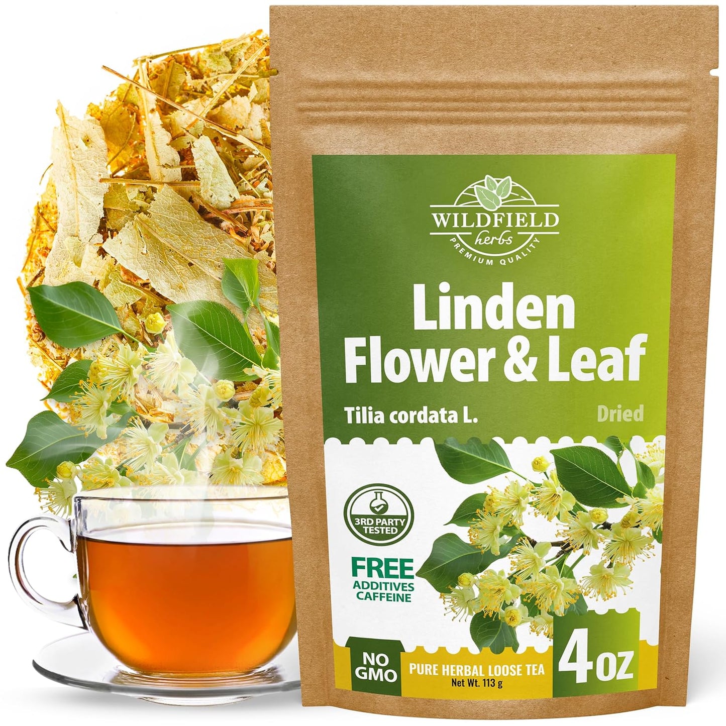 4 oz Linden Tea Dried Linden Flower Tea Blossom Herbal (Tilia Cordata) - 113g Herb Lipa Tila