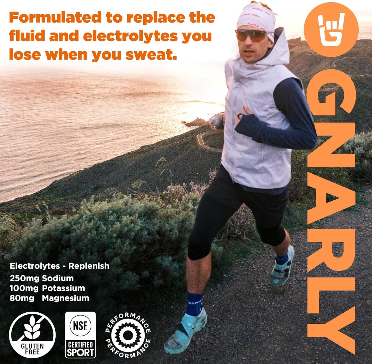 Gnarly Nutrition Hydrate Electrolyte Powder – Orange Pineapple Exercise Hydration Drink Mix – NSF Sport Certified – Electrolyte Solution, Performance & Recovery – Orange Pineapple, 14.10 oz