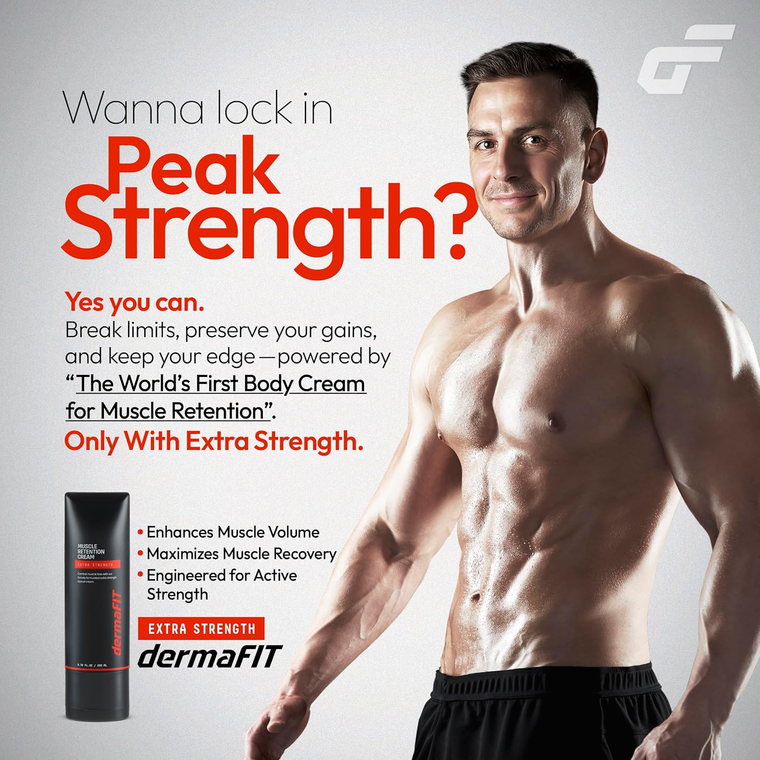 Extra Strength Muscle Maintenance Cream, Post Workout Recovery & Strength, Double-Enhanced Effect of Muscle Loss Prevention, 200ml, No Artificial Fragrance Topical Analgesic for Muscle