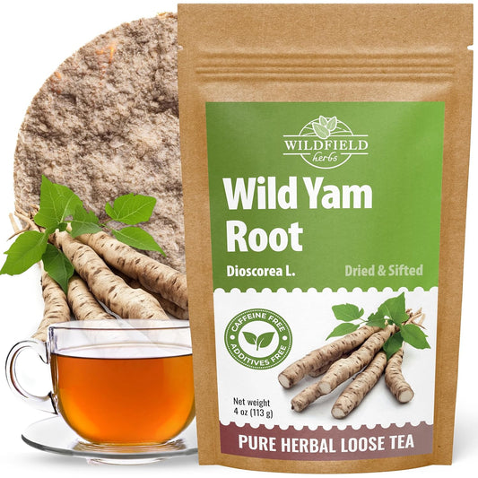 4 oz Wild Yam Root Herbal Tea (Dioscorea) - 113g Wild Yam Root Loose Herb Tea Ñame Silvestre