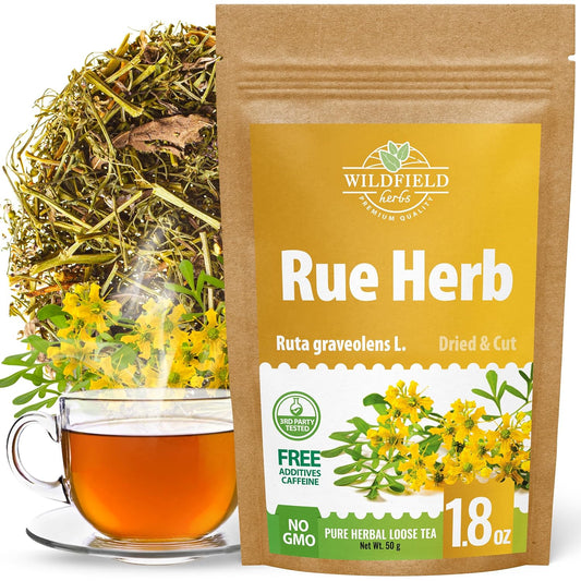 1.8 oz. Ruda Rue Herb Dried Rue Tea (Ruta Graveolens) - 50g Herbal Tea Rueda Seca Ruda Seca